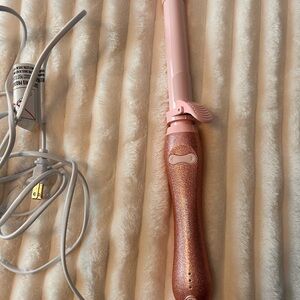 Beachwaver B1 Pink Glitter Two-Way RotatingCurling Iron